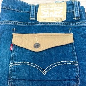 Levi’s Blue jeans Pre owned 514 W42 L32 No Rips or Tears a little fade.